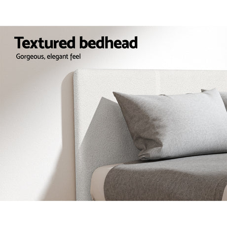 Artiss BedStory Single Bed Frame Mattress Bundle Platform Headboard Medium Firm Hybrid White