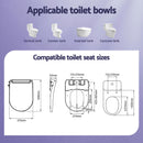 Cefito Electric Bidet Toilet Seat Washing Without Power Heated D-Shape Air Dryer
