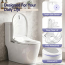 Cefito Electric Bidet Toilet Seat Washing Without Power Heated D-Shape Air Dryer