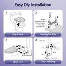 Cefito Electric Bidet Toilet Seat Washing Without Power Heated D-Shape Air Dryer