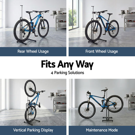 Weisshorn 4-in-1 Bike Parking Stand Vertical Floor Storage Rack for 24