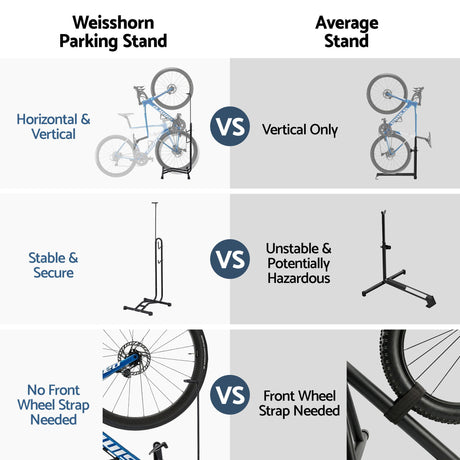 Weisshorn 4-in-1 Bike Parking Stand Vertical Floor Storage Rack for 24