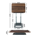 Artiss Book Stand Telescopic Book Holder with Page Clip Ergonomic Desktop Stands OAK