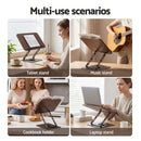 Artiss Book Stand Adjustable Book Holder Foldable Reading Rest Rack with 360 Degree Rotating Base and Page Clip
