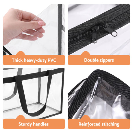 Artiss Blanket Storage Bags 8Pcs 40L PVC Box Clothes Doona Moving Organiser