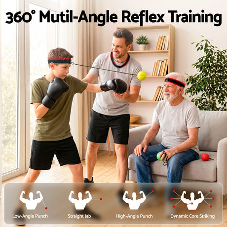 Everfit Boxing Reflex Ball Headband Hand Eye Coordination Stress Relief Multi