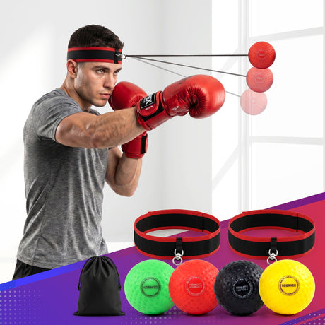 Everfit Boxing Reflex Ball Headband Hand Eye Coordination Stress Relief Multi
