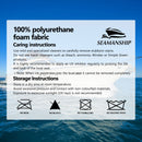 Seamanship 2X Folding Boat Seats with 2X Adjustable Pedestals 55–75cm Marine Seat Swivel High Back 12cm Padding Black