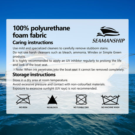 Seamanship 2X Folding Boat Seats with 2X Adjustable Pedestals 55–75cm Marine Seat Swivel High Back 12cm Padding Black