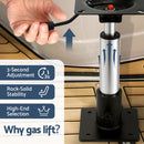 Seamanship Boat Seat Pedestal 34–46cm Adjustable Gas Lift 360 Degrees Swivel 2 Pack