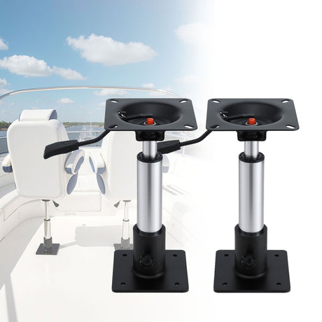 Seamanship Boat Seat Pedestal 34–46cm Adjustable Gas Lift 360 Degrees Swivel 2 Pack