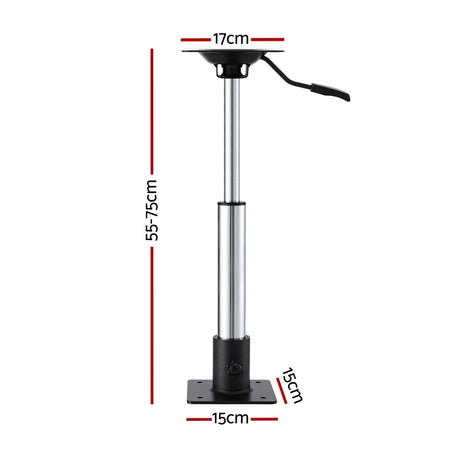 Seamanship Boat Seat Pedestal 55-75cm Adjustable Gas Lift 360 Degrees Swivel