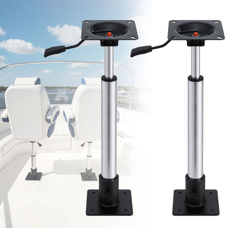 Seamanship Boat Seat Pedestal 55–75cm Adjustable Gas Lift 360 Degrees Swivel 2 Pack