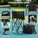 Everfit Foldable Tennis Hopper Stand with Wheels Holds Up to 150 Balls