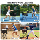 Everfit Foldable Tennis Hopper Stand with Wheels Holds Up to 150 Balls