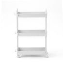 Artiss 3 Tier Slim Storage Trolley Narrow Utility Organiser Rack White