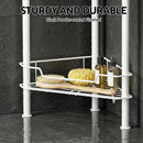 Artiss 4 Tier Floor Standing Corner Shower Caddy Bathroom Organizer White