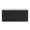 Cefito Vanity Unit 900mm Bathroom Cabinet Storage Wall Hung Grooved Timber Black