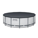 Bestway Swimming Pool 427x427x122cm Steel Frame Above Ground Pools Round Filter Pump Ladder