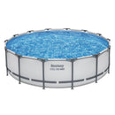 Bestway Swimming Pools 427cm x 107cm Steel Above Ground Round Backyard Pool Set White