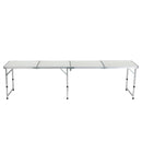 Weisshorn Folding Camping Table 240CM Portable Outdoor Picnic BBQ Aluminium Desk