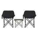 Weisshorn 3pc Camping Table Chair Set Outdoor Folding Aluminium Portable Picnic