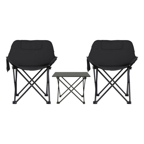 Weisshorn 3pc Camping Table Chair Set Outdoor Folding Aluminium Portable Picnic