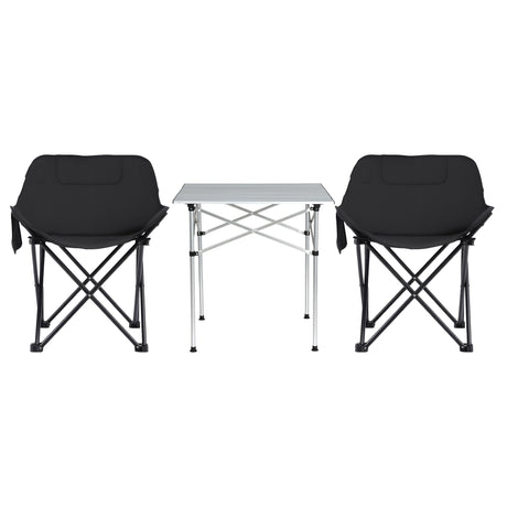 Weisshorn 3pc Camping Table Chair Set Outdoor Folding Aluminium Portable Picnic