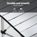 Weisshorn 3pc Camping Table Chair Set Outdoor Folding Aluminium Portable Picnic
