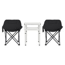 Weisshorn 3pc Camping Table Chair Set Outdoor Folding Aluminium Portable Picnic