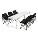 Weisshorn 7pc Camping Table Chair Set Outdoor Folding Aluminium Portable Picnic