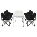 Weisshorn 7pc Camping Table Chair Set Outdoor Folding Aluminium Portable Picnic