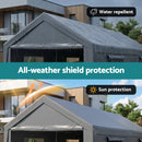 Instahut 3x6m Carports Canopy Tent Portable Garage Outdoor Steel Shelter Grey