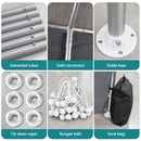 Instahut 3x6m Carports Canopy Tent Portable Garage Outdoor Steel Shelter Grey