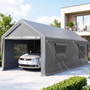 Instahut 3x6m Carports Canopy Tent Portable Garage Outdoor Steel Shelter Grey
