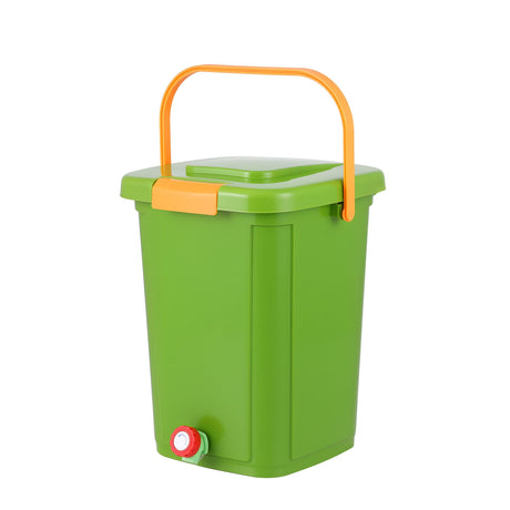 Gardeon 20L Kitchen Compost Bin Food Waste Caddy Drain Tap Green