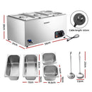 Devanti Commercial Food Warmer Bain Marie 4 Electric Buffet Pans