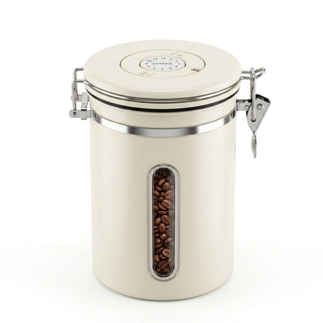 5-Star Chef 1.8L Stainless Steel Coffee Bean Storage Container Coffee Canister