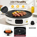 Devanti Ceramic Cooktop Electric Hot Plate Countertop Grill Cooker White