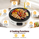 Devanti Ceramic Cooktop Electric Hot Plate Countertop Grill Cooker White