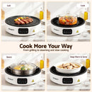 Devanti Ceramic Cooktop Electric Hot Plate Countertop Grill Cooker White