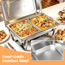 5-Star Chef Chafing Dish 8L 2-Pan Buffet Warmer Food Warmer Catering Server