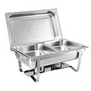 5-Star Chef Chafing Dish 8L 2-Pan Buffet Warmer Food Warmer Catering Server