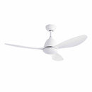 Devanti 48" Ceiling Fan with LED Light Remote Control DC Motor White