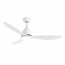 Devanti 48" Ceiling Fan with LED Light Remote Control DC Motor White