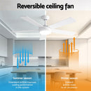 Devanti 52'' Ceiling Fan 5 Blades DC Motor w/Light w/Remote White
