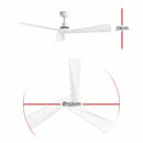 Devanti 52" Ceiling Fan Modern Minimalism 3 Blades 6 Speeds DC Motor Remote