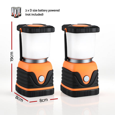 Weisshorn 2-Pack LED Camping Lanterns, 1000LM Super Bright Waterproof Portable Emergency Tent Lights