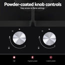 Devanti Gas Cooktop 30cm 2 Burner Built-in Stove Glass Cook Top NG LPG Wok Burner