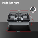 Devanti Gas Cooktop 30cm 2 Burner Built-in Stove Glass Cook Top NG LPG Wok Burner
